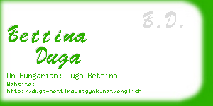 bettina duga business card